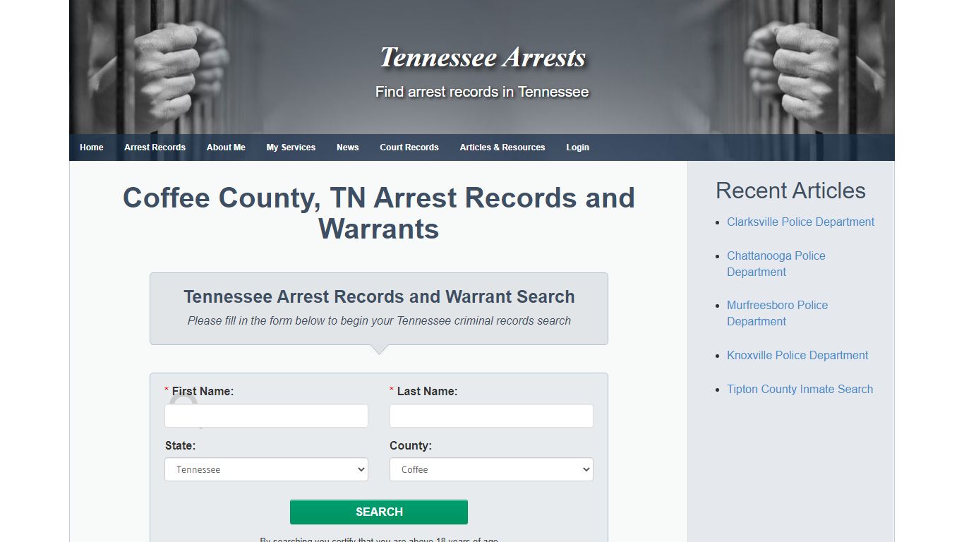 Coffee County, TN Arrest Records and Warrants - Tennessee ...