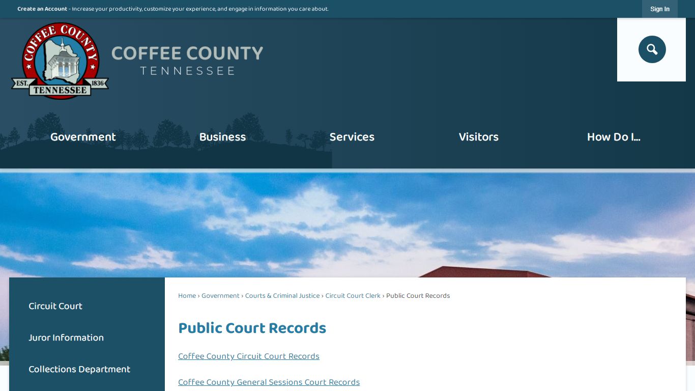 Public Court Records | Coffee County, TN
